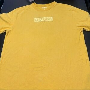 GUESS Men's Mustard Short Sleeve Tee